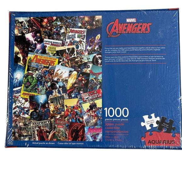Nwt 1,000 piece jigsaw puzzle Marvel Avengers Comic collage puzzle - Picture 2 of 2